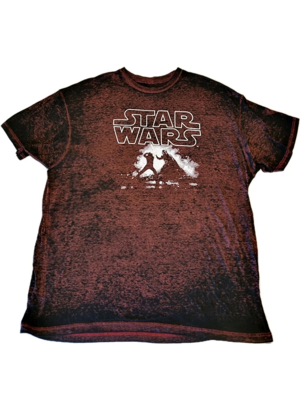 Star Wars Men's Sz 2XL Red/Black Heathered Graphic Print Lightweight T-Shirt